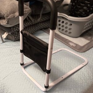 Black and White Bedside Support Rail